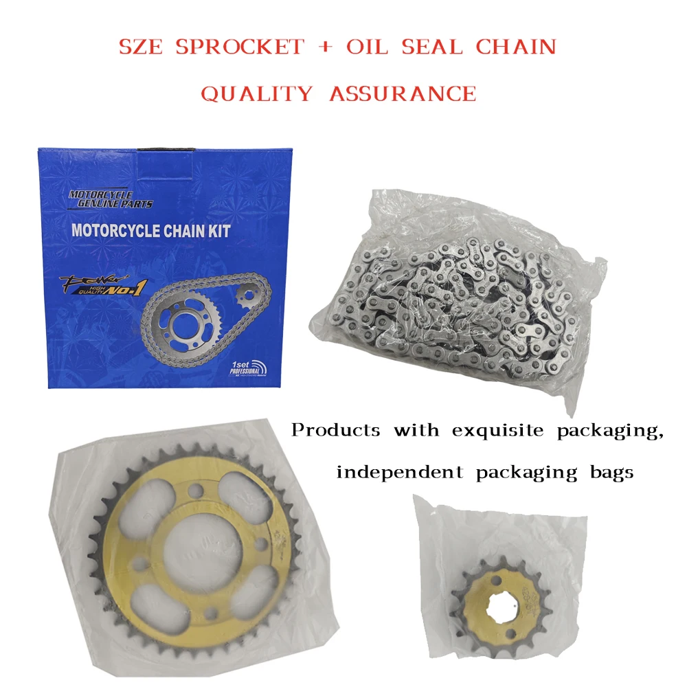 428 Chain - Kit Rantai CG125 38T+15T 428H-102L Senyap